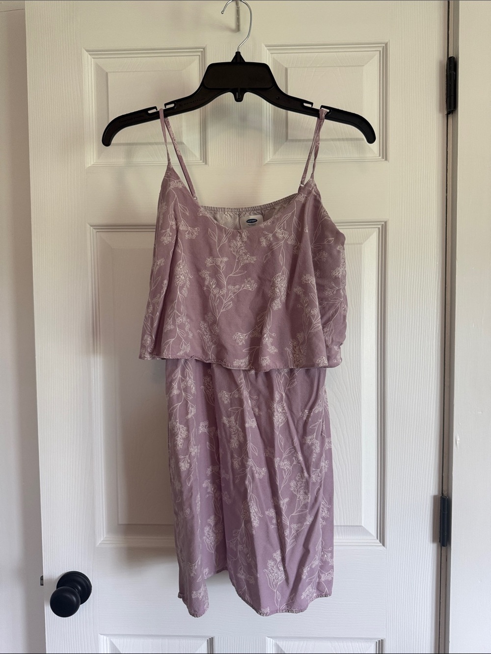 Old Navy Lilac Floral Spaghetti Strap Dress